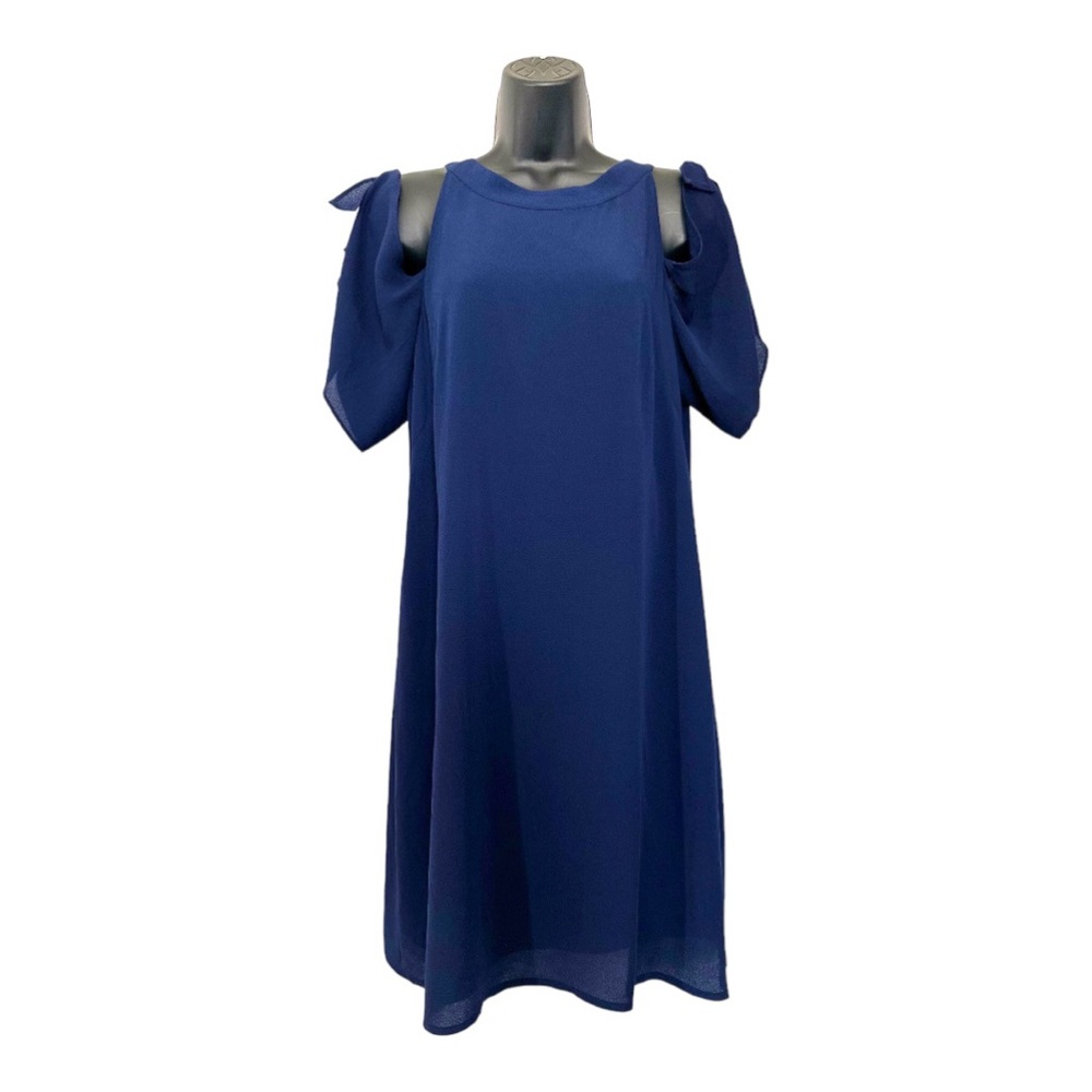 Maggy L Dark Navy Cold Shoulder Cocktail Dress Size 10